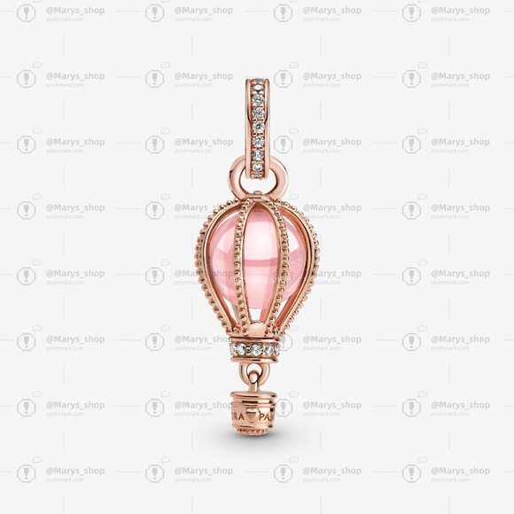 Pandora Sparkling Pink Hot Air Balloon Dangle Charm - Picture 3 of 6
